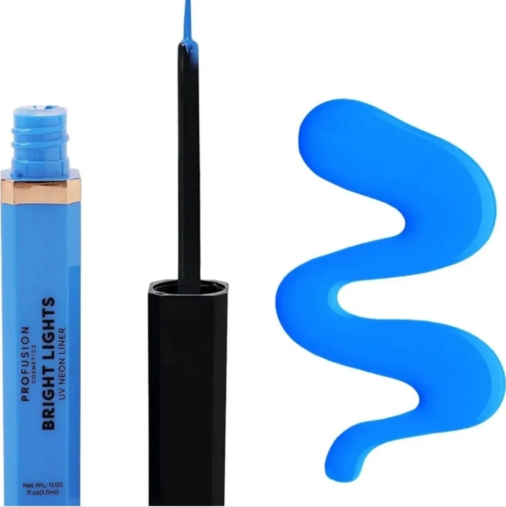 4 x Profusion Cosmetics Bright Lights Neon Graphic Liners, Bolt Blue